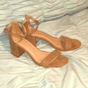 a new day tan suede heels